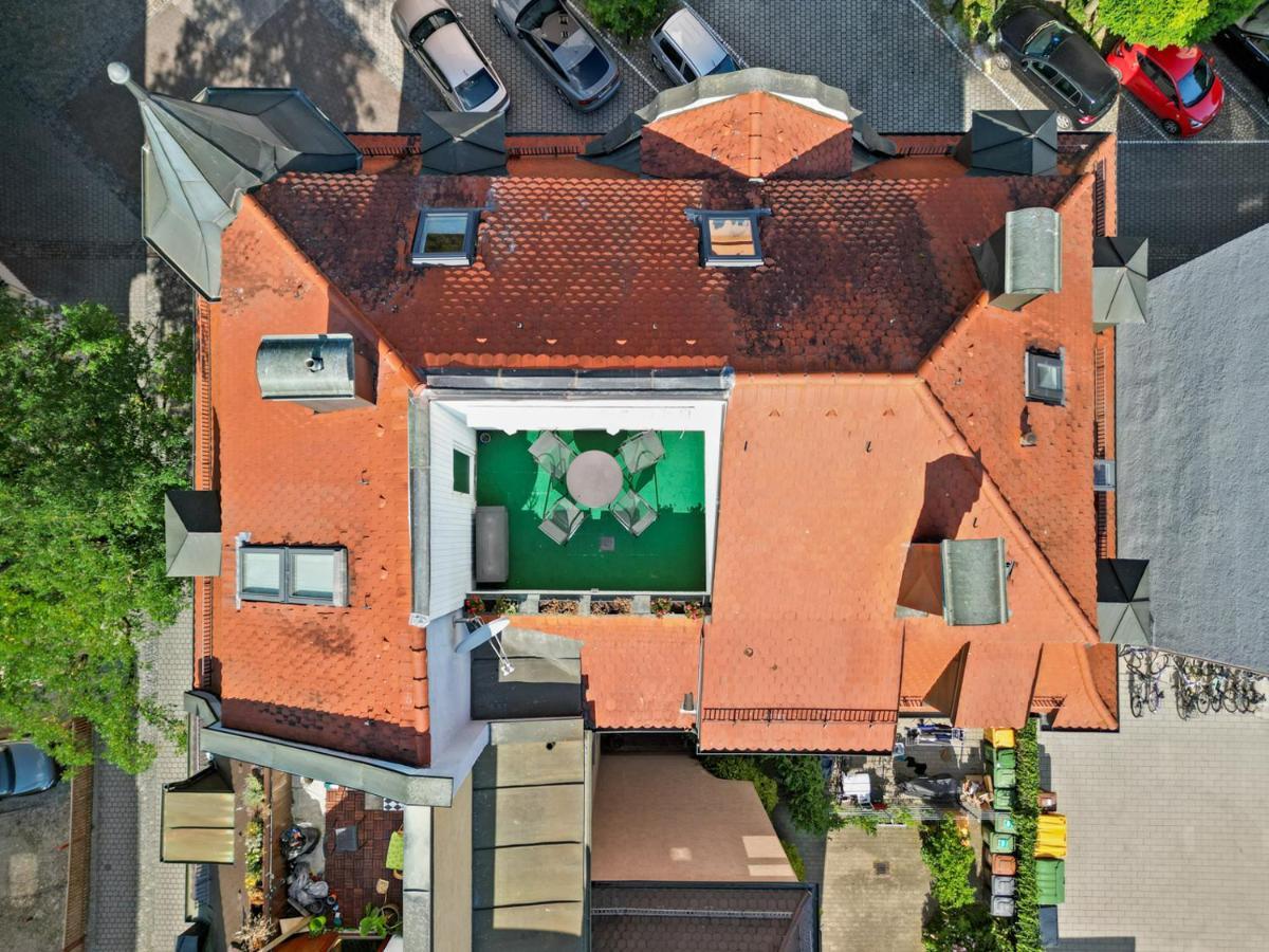 Stilvolle Wohnung: Private Dachterrasse - Zentral Augsburg Exteriér fotografie