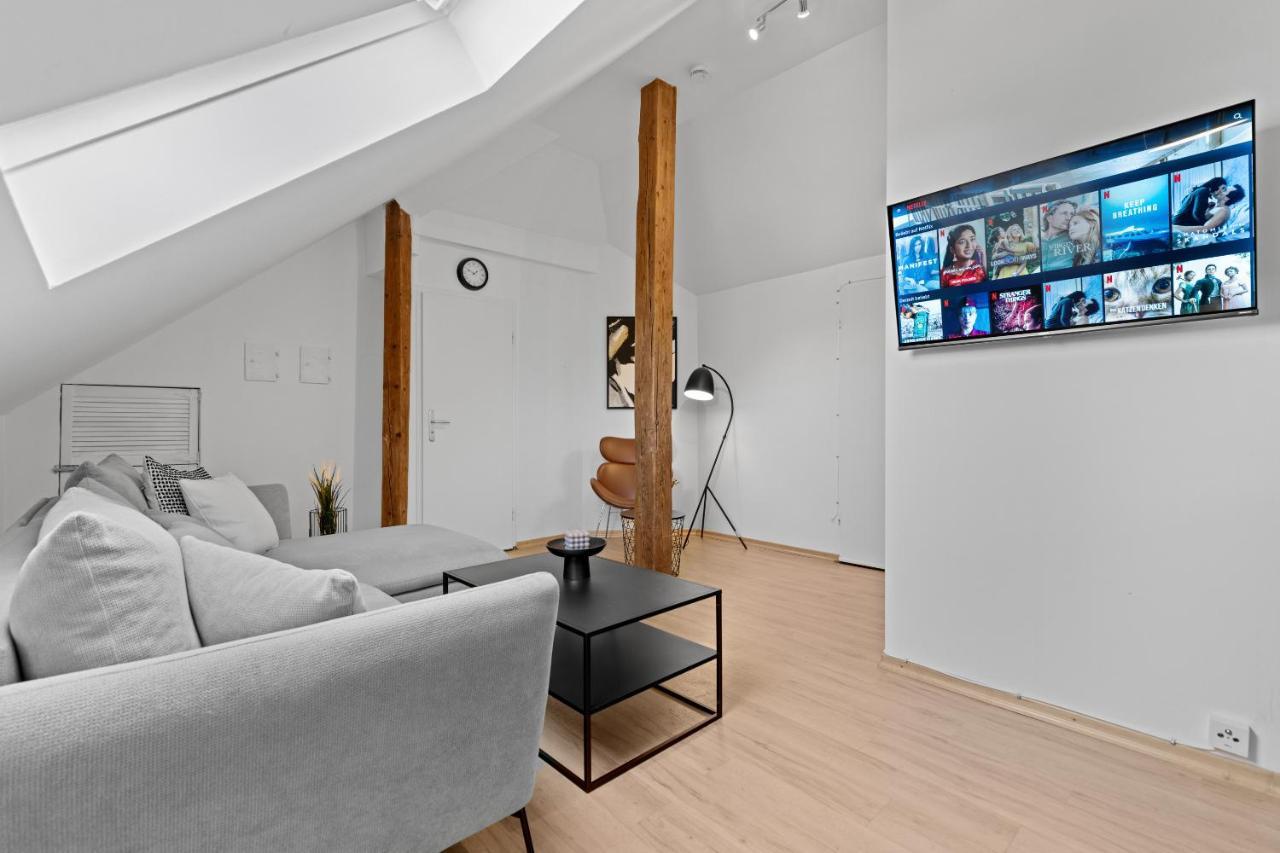 Stilvolle Wohnung: Private Dachterrasse - Zentral Augsburg Exteriér fotografie